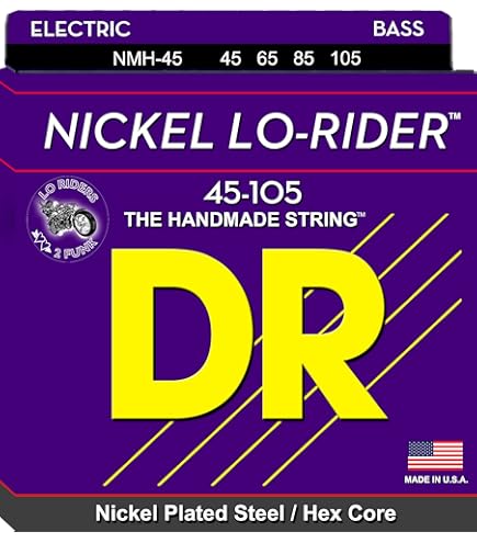 Amazon.com: DR Strings Lo-Rider - Stainless Steel Hex Core Bass 45